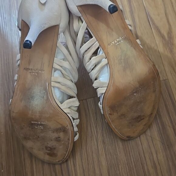 Givenchy Peep Toe Suede Heels - Picture 13 of 13